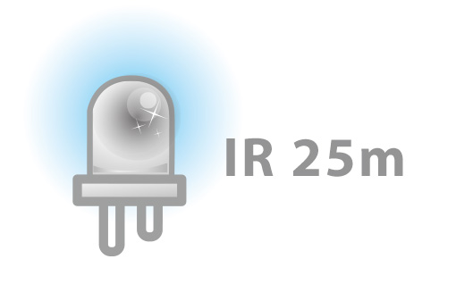 IR Distance of Up to 25m